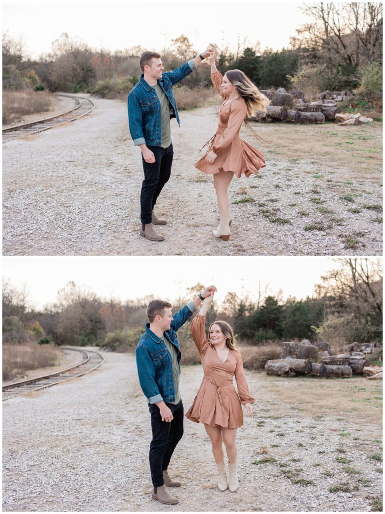 mead's quarry engagement session tennessee twirl