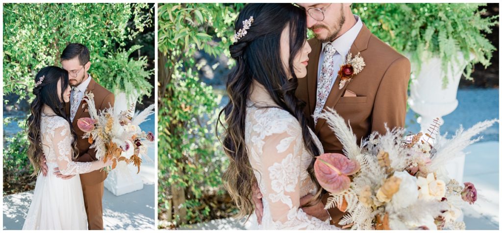 hipster photo of bride and groom