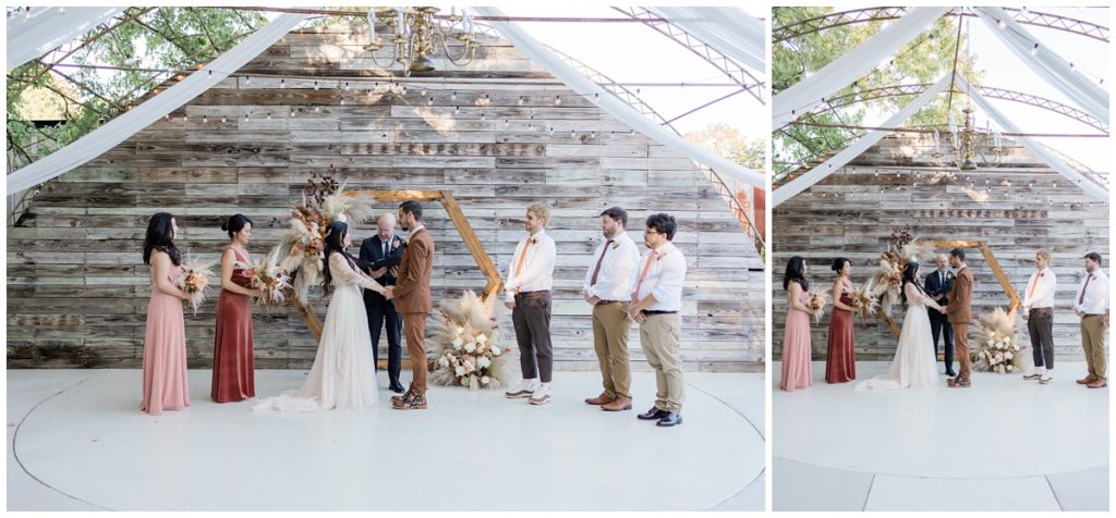 ceremony photos at the venue at the bluffs in trenton georgia