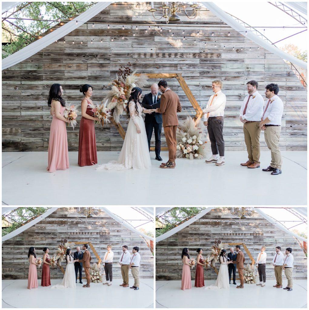 ceremony photos at the venue at the bluffs in trenton georgia