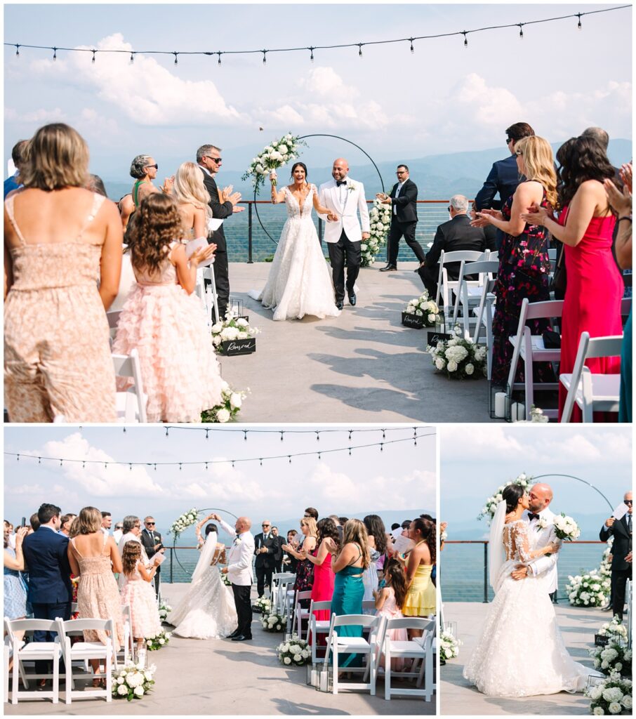 bride and groom exiting the ceremony