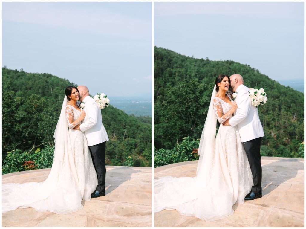 bride and groom photos in the great smoky mountains of tennessee