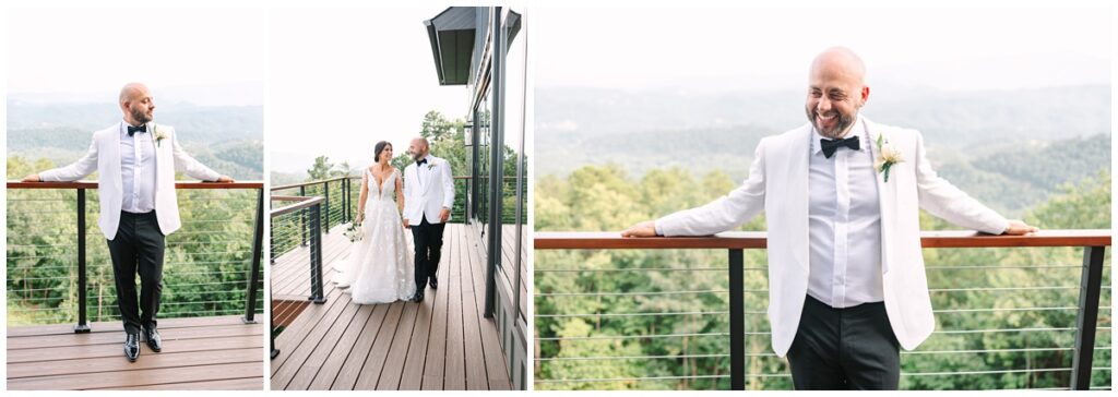 groom portraits in the smoky mountains