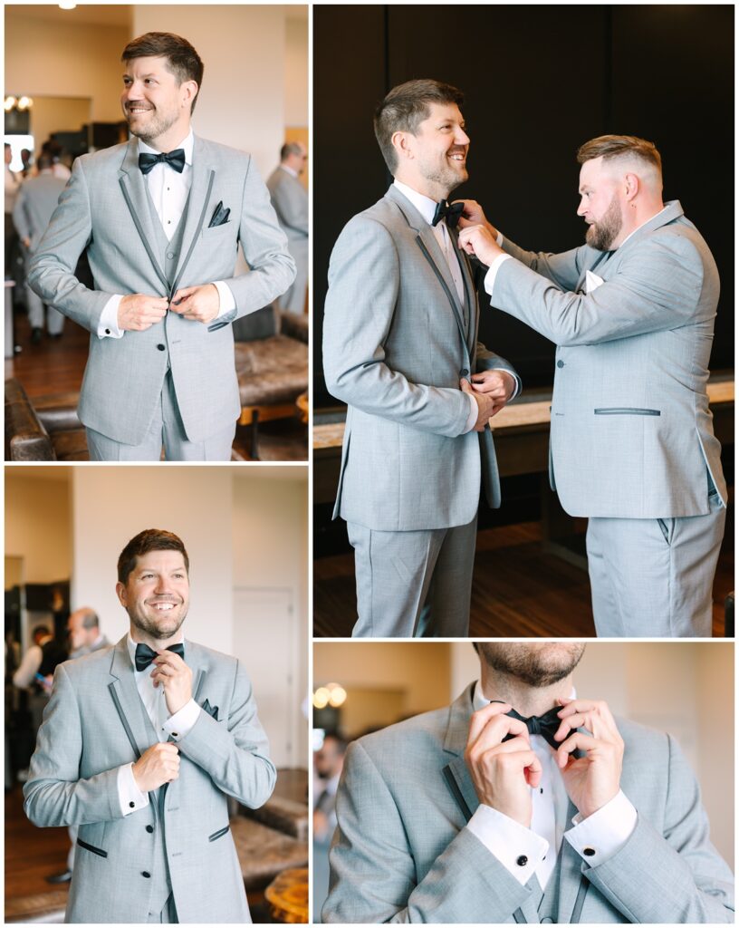 groom getting ready in tennessee