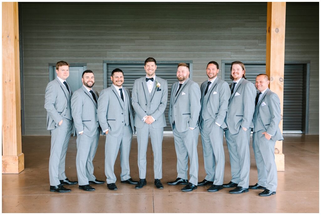 groomsmen photo at the trillium venue in sevierville tennessee