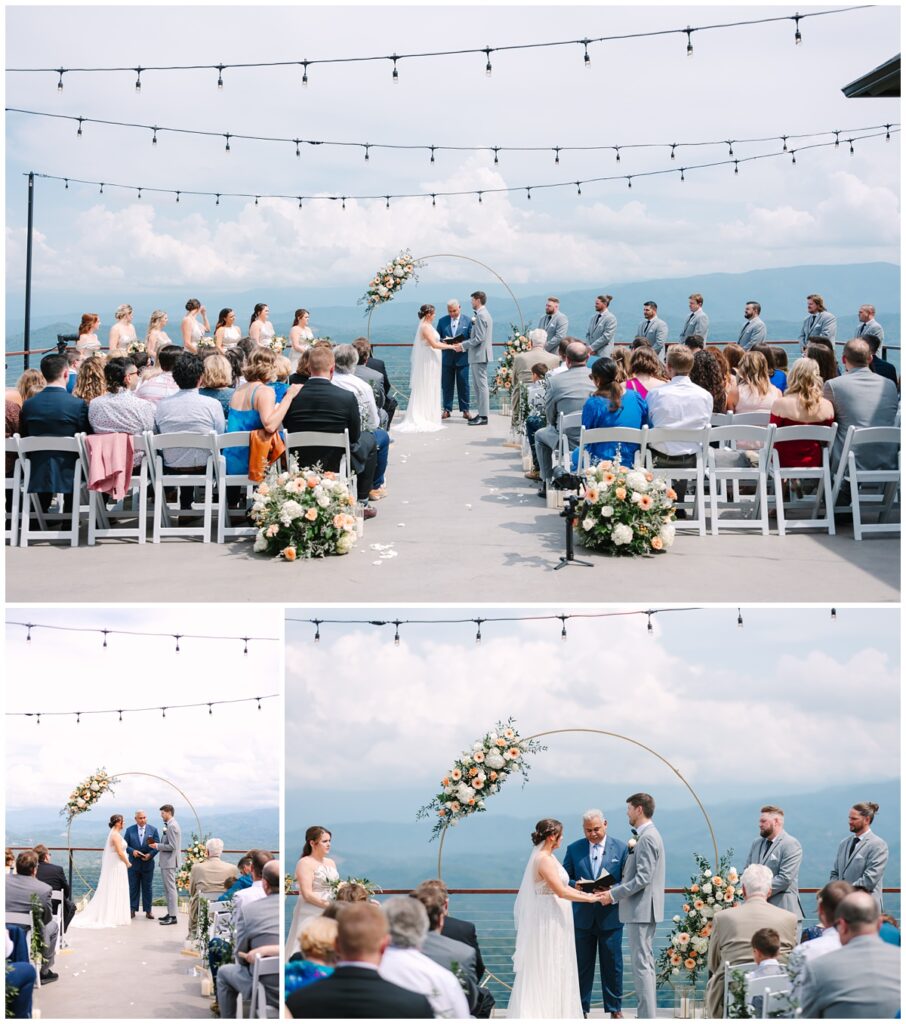 bride and groom at the altar