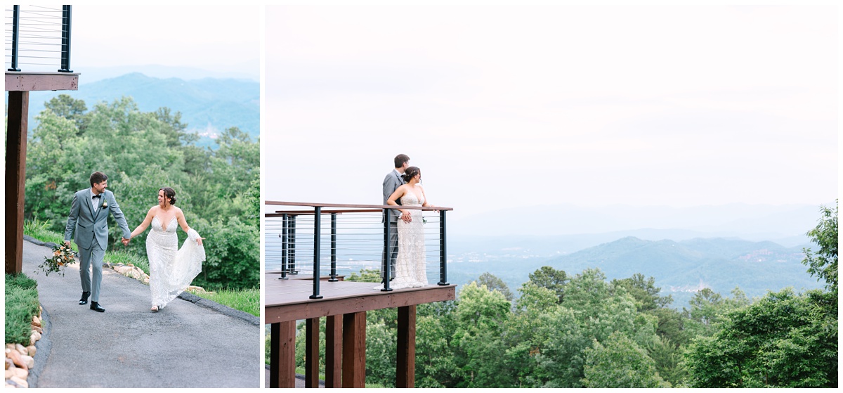 bride and groom mountain photos