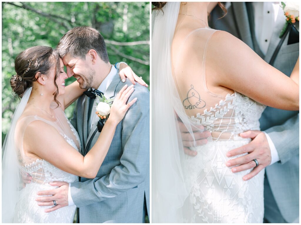 bride and groom portraits in the smoky mountains