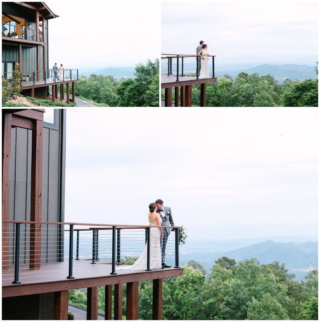 bride and groom portraits in the smoky mountains at the trillium venue