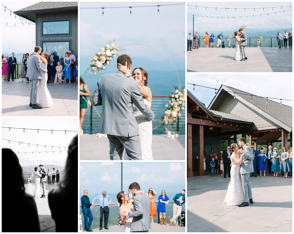 bride and groom's first dance at the trillium venue in tennessee