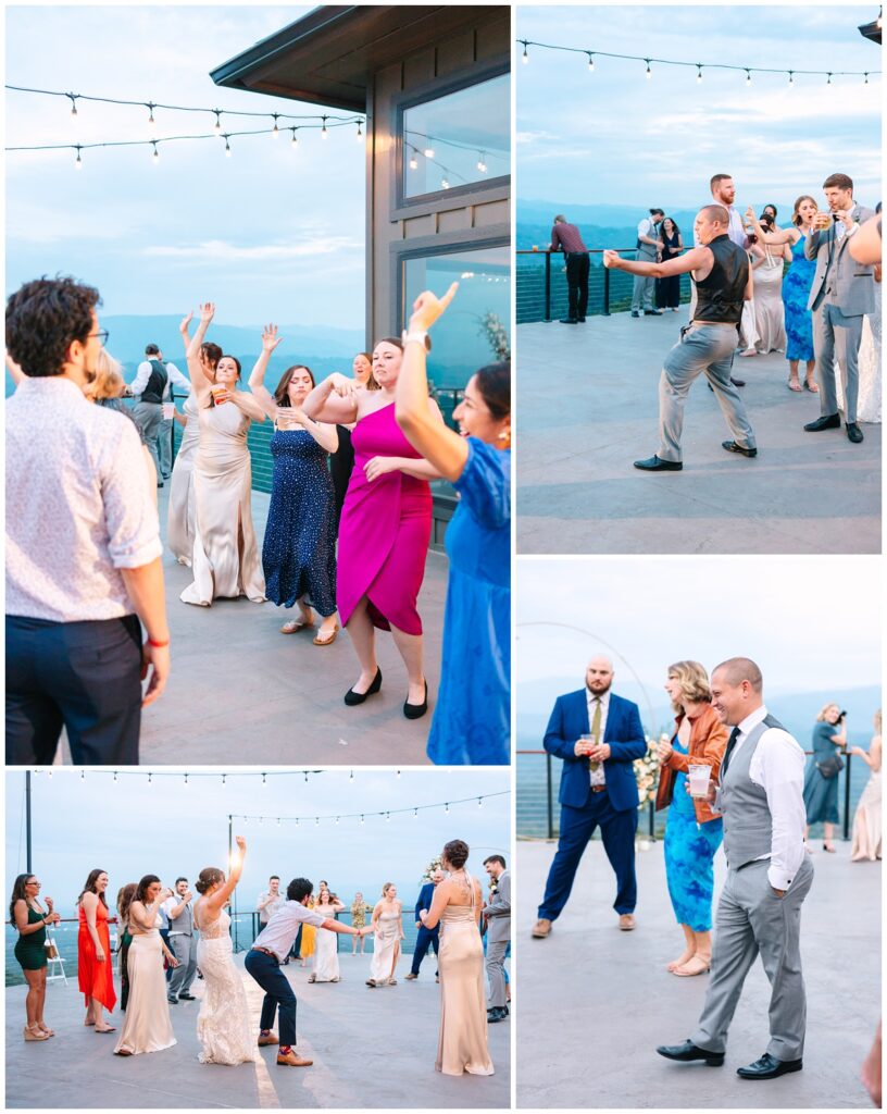 people partying at a wedding reception