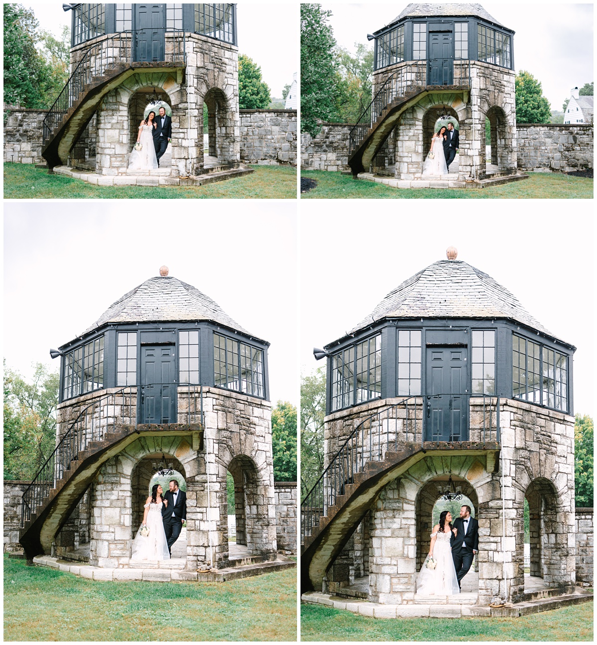 newlywed photographs by clinton wedding photographer willow + rove outside of the kincaid house