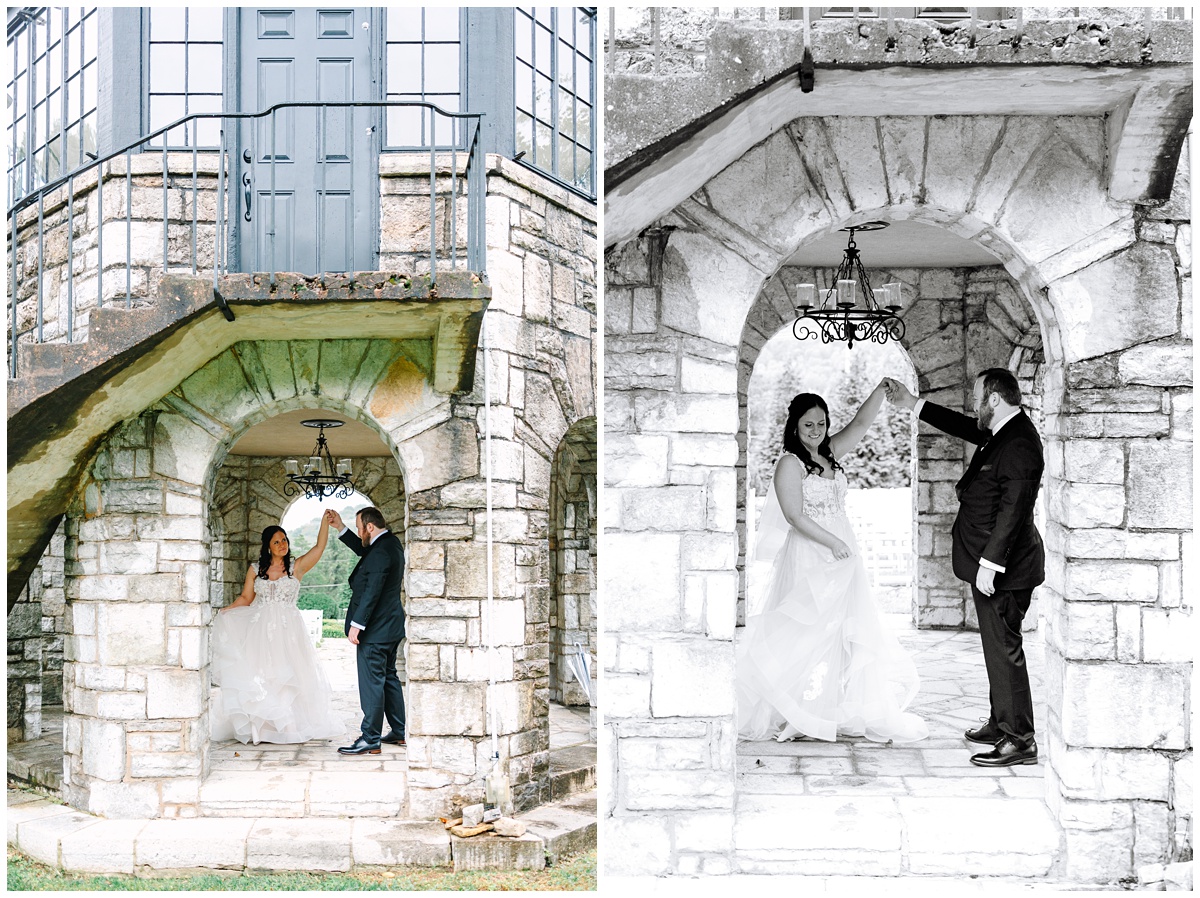 newlywed dancing photos at the kincaid house in clinton tennessee