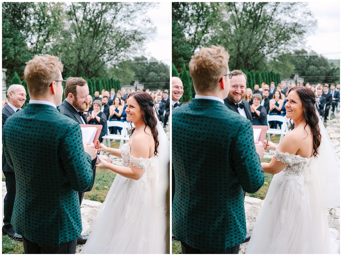 officiant point of view photo at the wedding ceremony