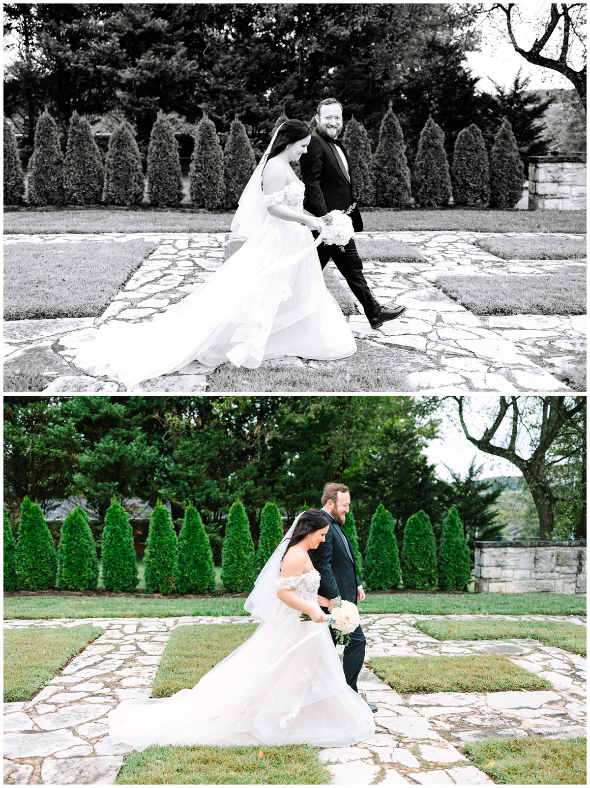 newlyweds walking out of the ceremony