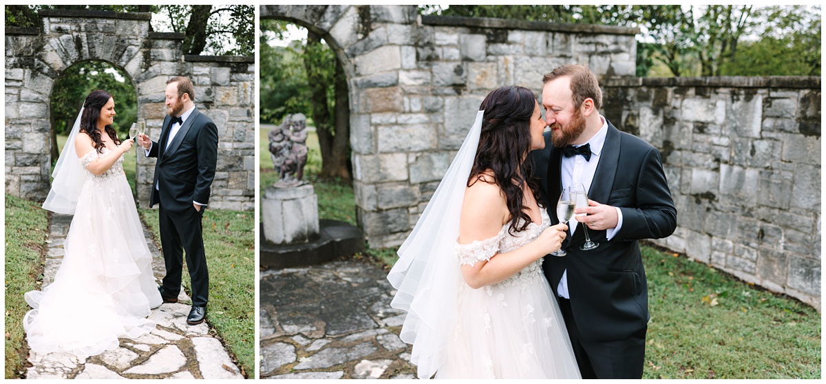 newlywed champagne cheers photos