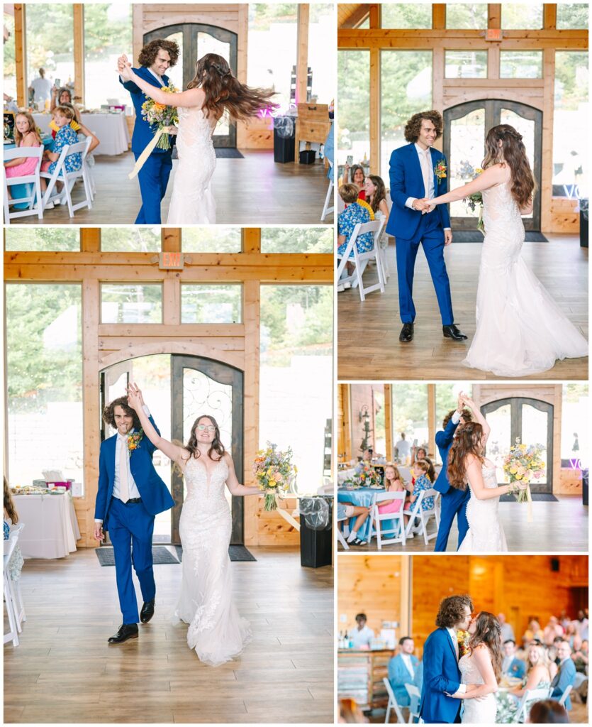 bride and groom grand entrance into the reception