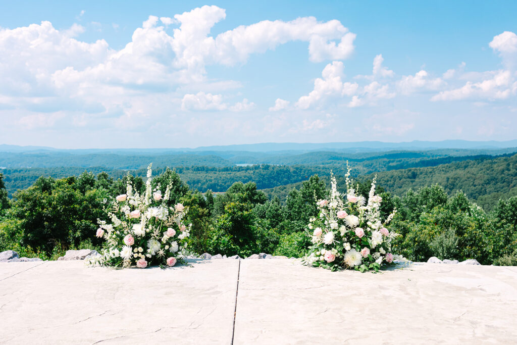 the view from the ceremony site at the loyston venue