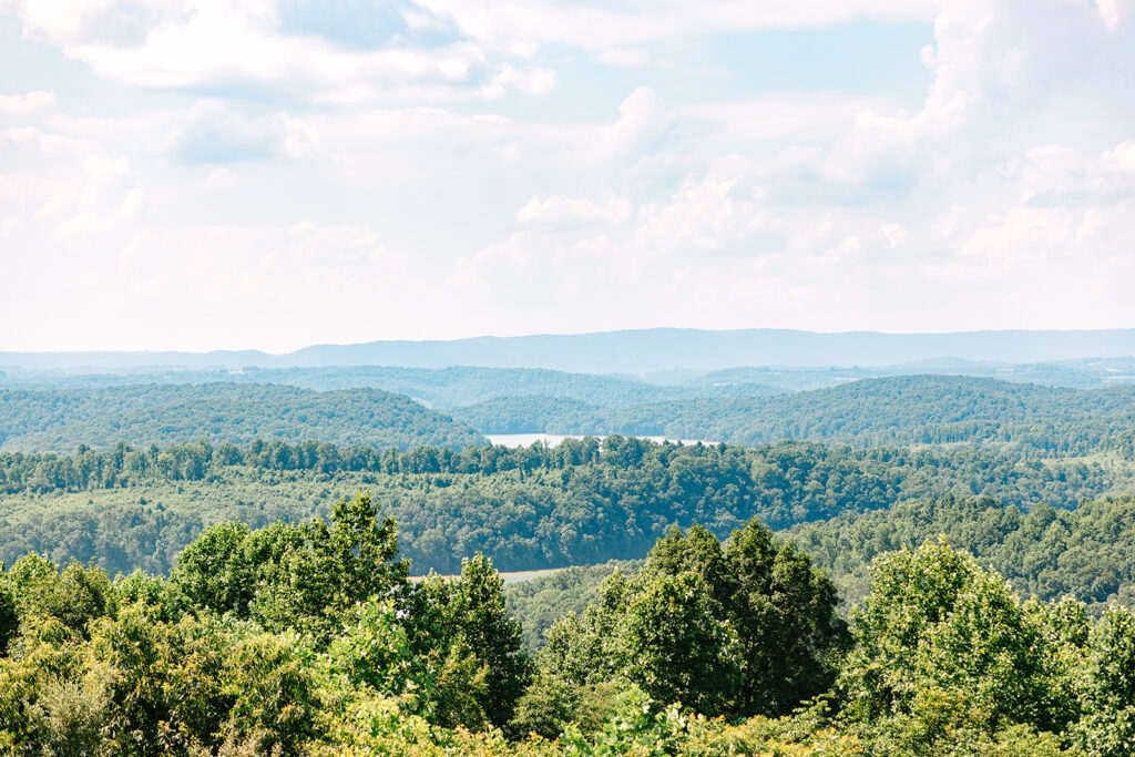 the great smoky mountains and norris lake drone photo