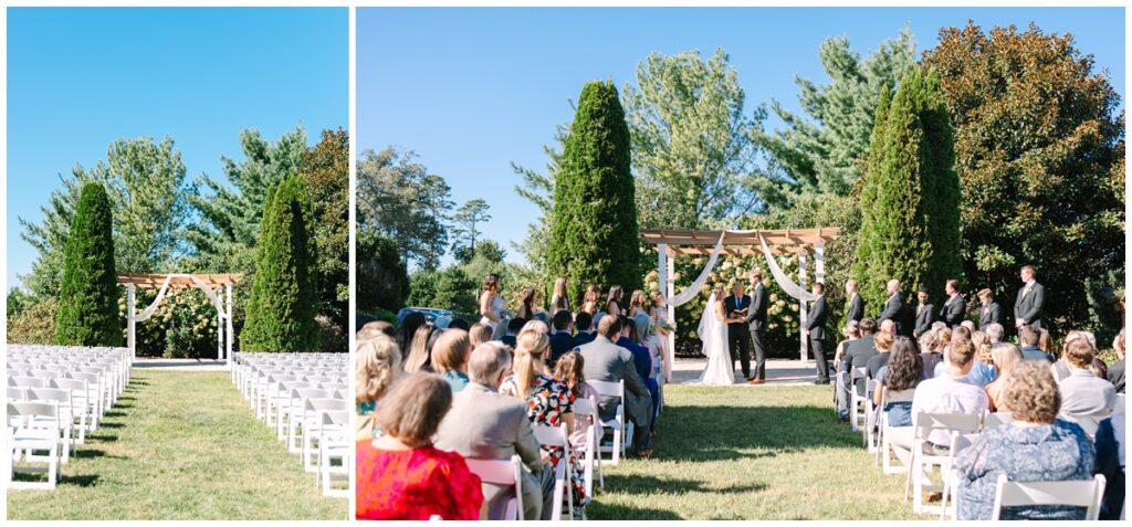 outdoor ceremony site at knoxville wedding venue