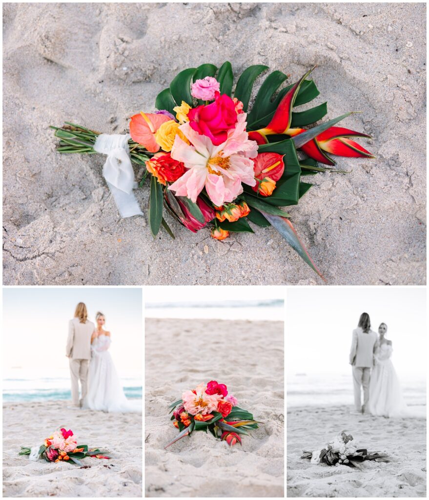 sunset newlywed beach photos at fort lauderdale beach in florida