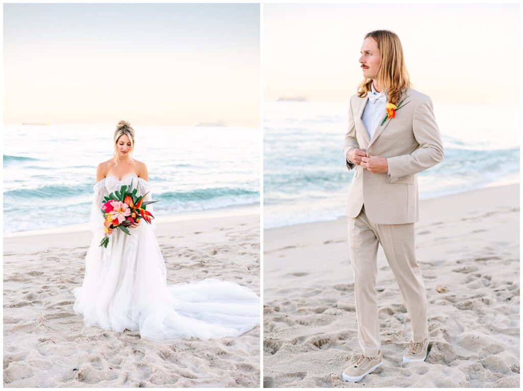 beach wedding portraits