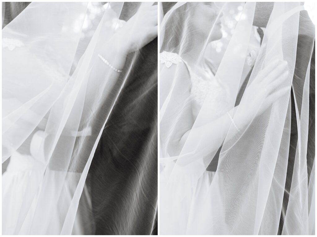 creative black and white newlywed photos