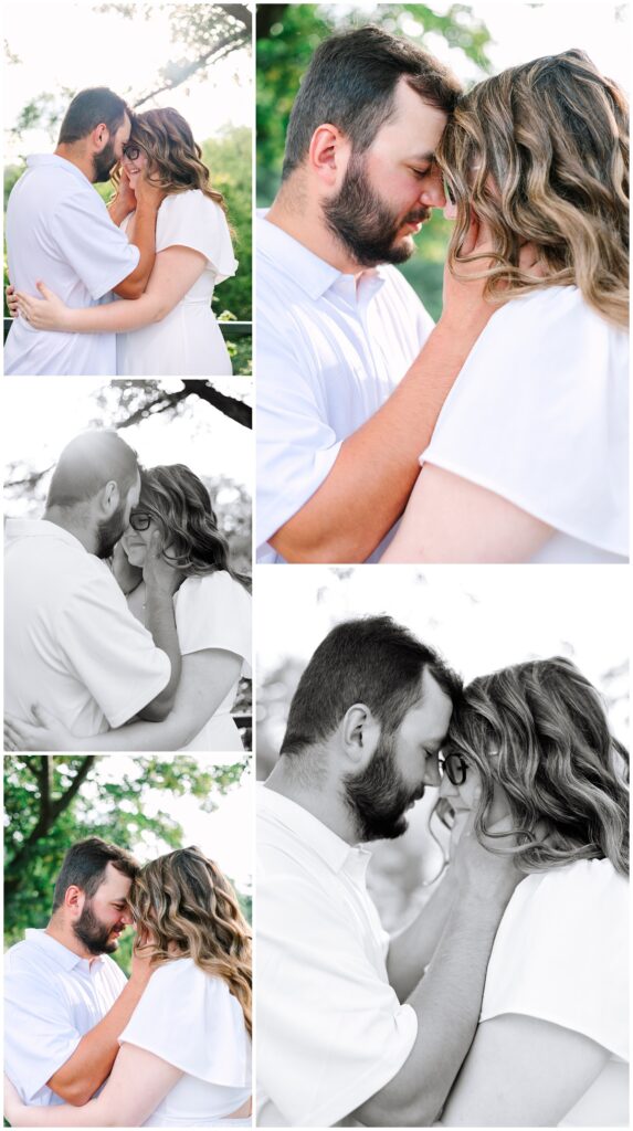 up close photo of couple looking at each other in minnesota