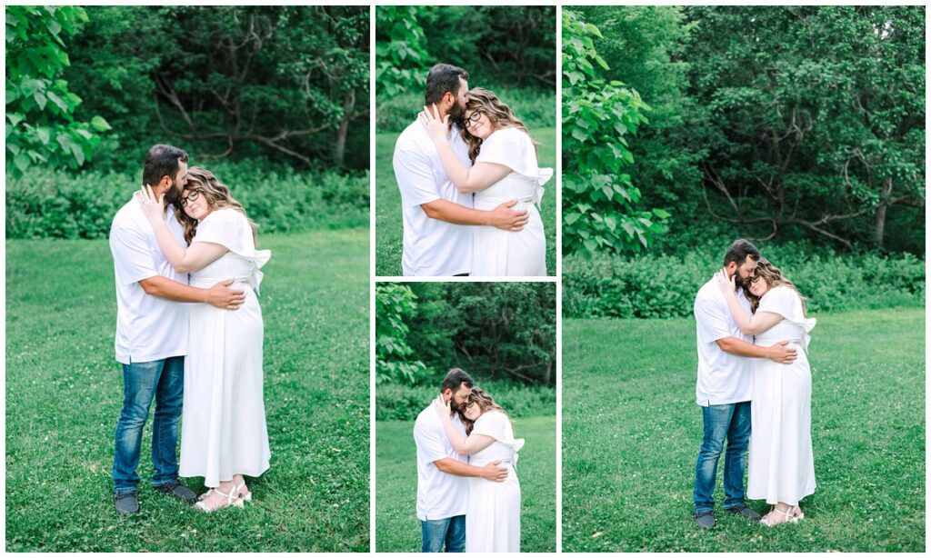 engaged couple posing for their engagement photoshoot