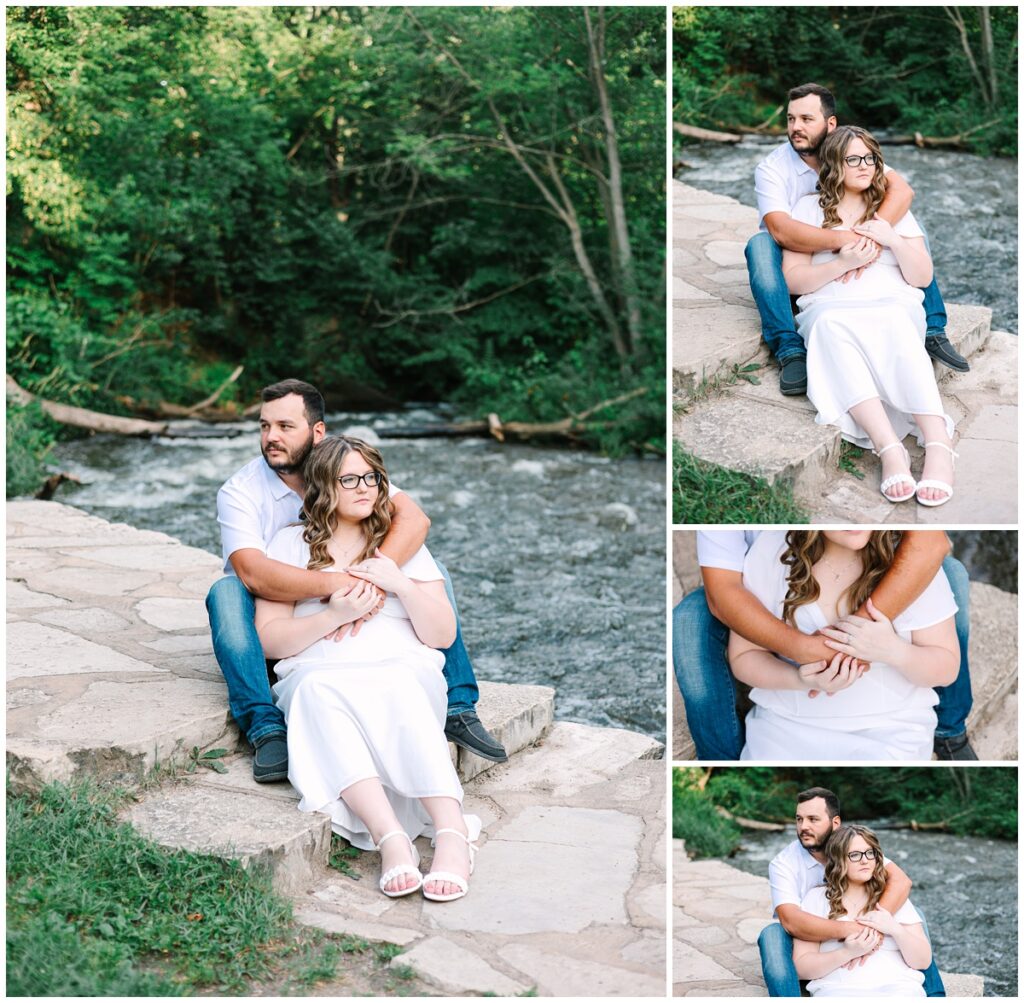 twin cities engagement photos at minnehaha falls