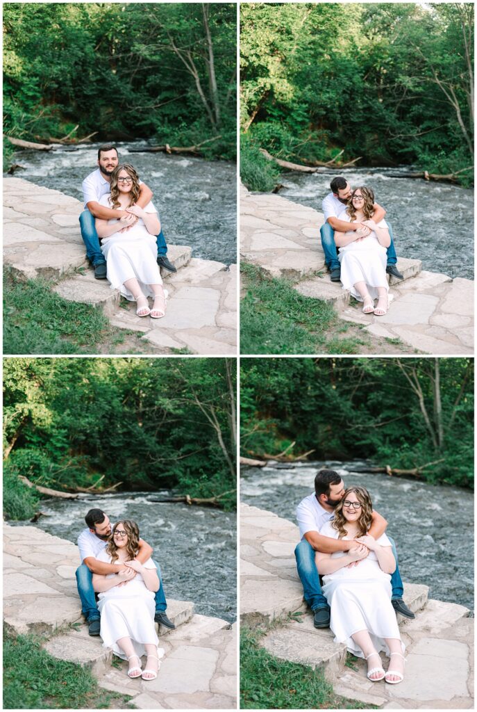twin cities engagement photos at minnehaha falls