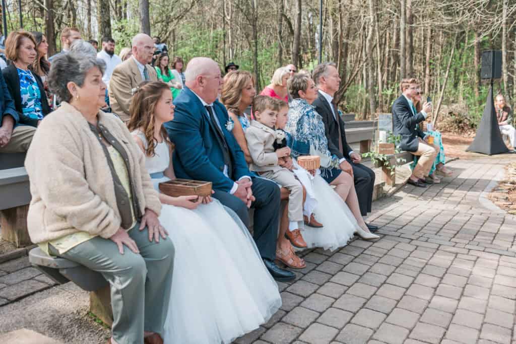 Sarah + Jake Wedding Guests watching the ceremony